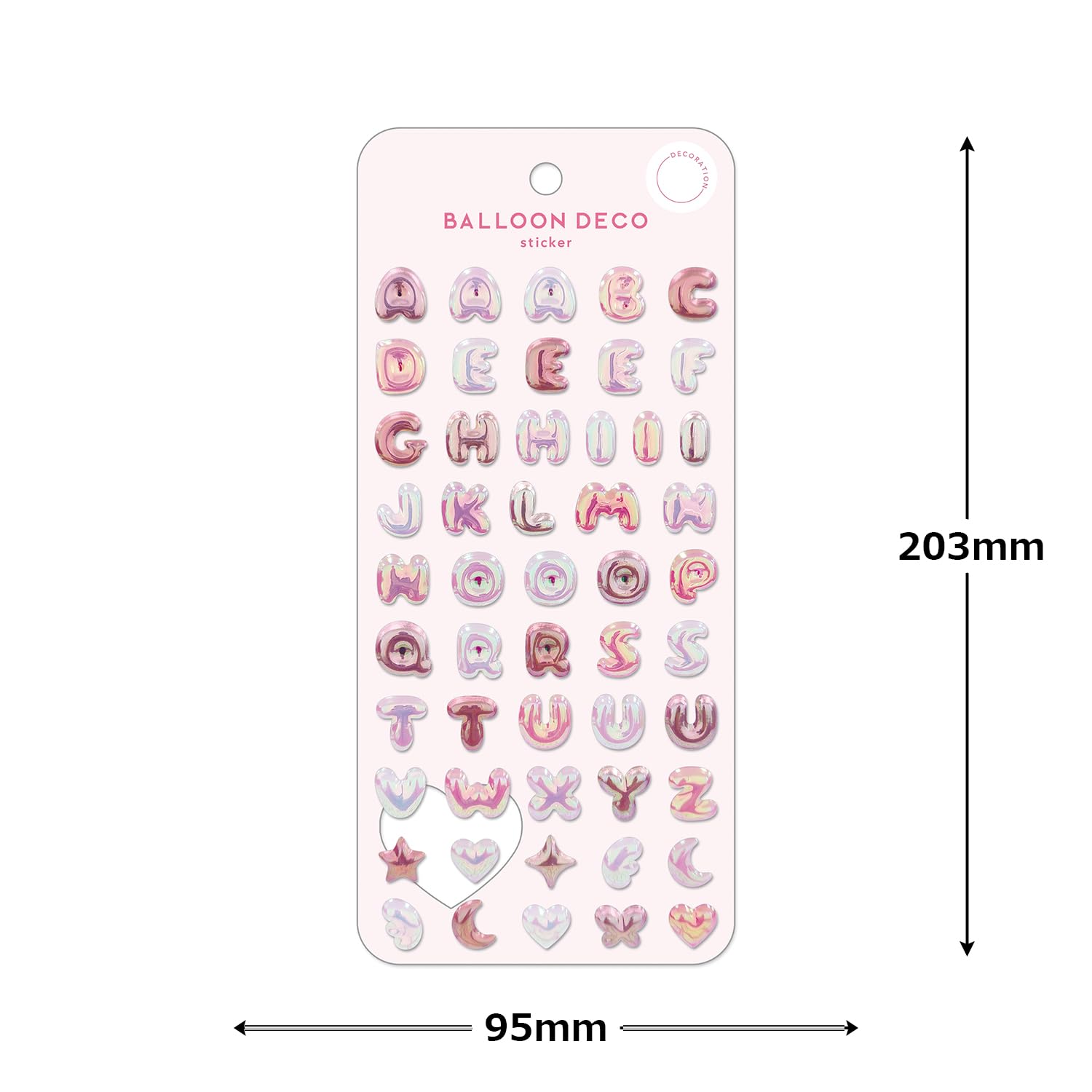 Amazon | クーリア シール バルーンデコステッカー ピンク 91177