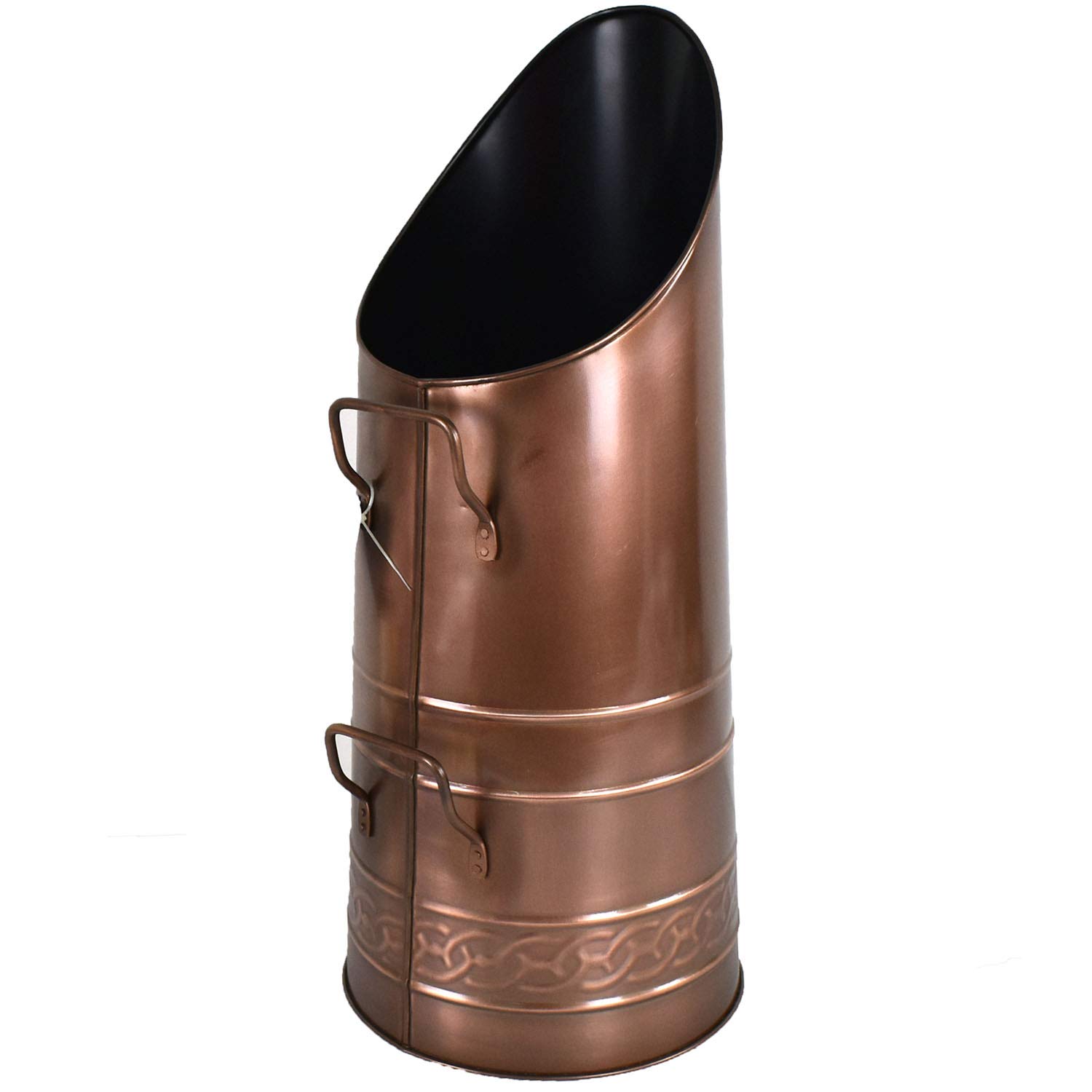 Sterling Ventures Copper Galvanised Coal Hod 21" Fireside Tool House Warming (Copper)