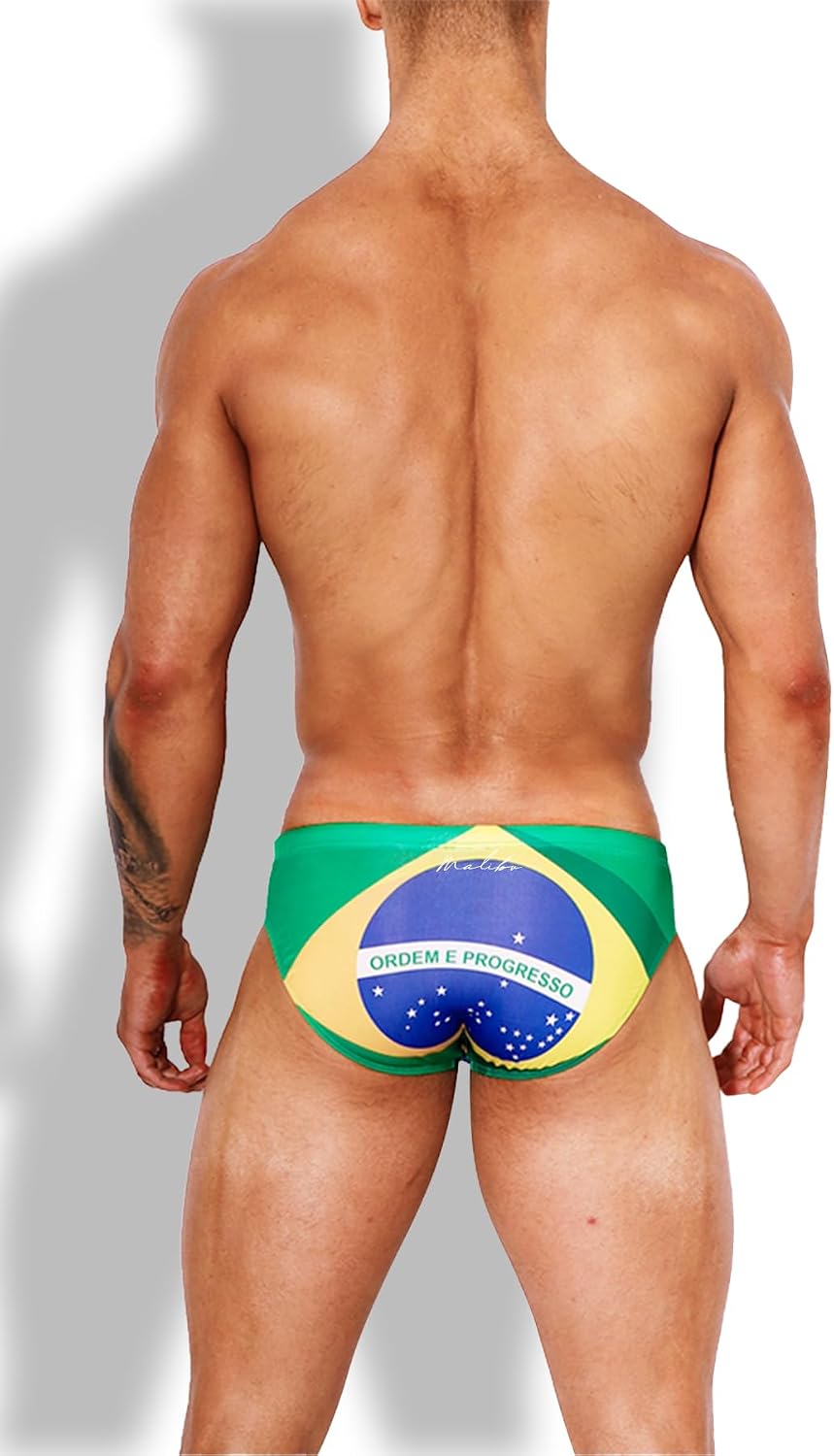 JJ Malibu Men's Fun Graphic Pattern Open Big Pouch Underwear Briefs