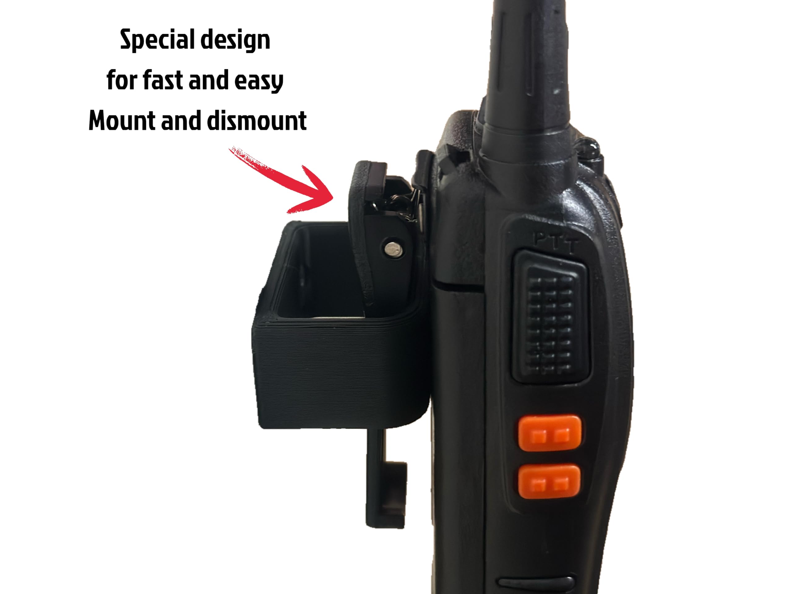 Universal Radio Hanger Holder Mount, for Wall mounting Baofeng Midland Kenwood Motorola Talkabout Cobra CB Handheld Walkie-Talkies, Radio Hobby Essential, Ham Radio, Made in Texas, 4 Pack