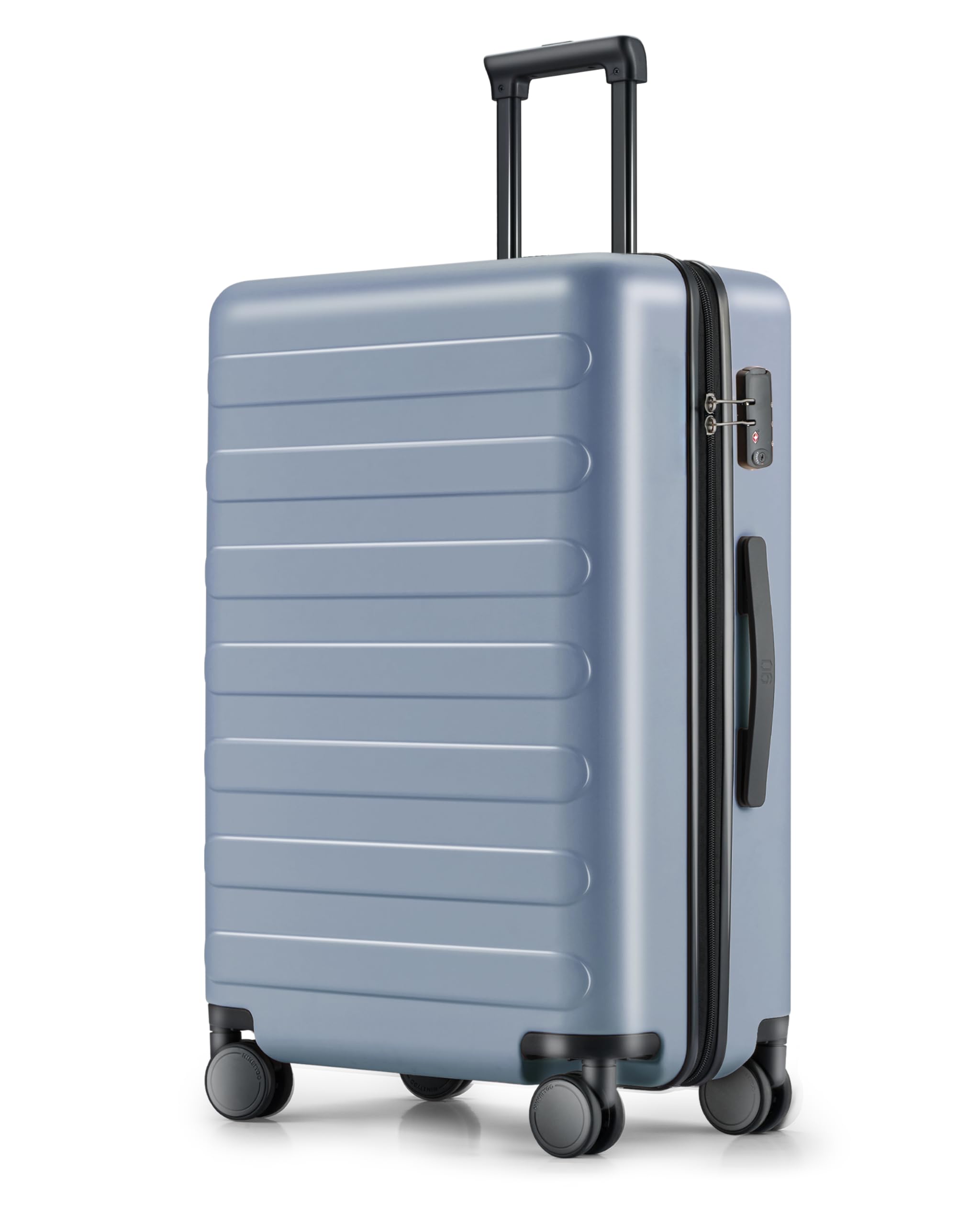 NINETYGO24 Inch Luggage with Spinner Wheels, Checked Luggage, Large Luggage for 5-7 Days Travel, 100% Hardshell PC, TSA Lock, 25.9 X 17.9 X 10.0 (Shadow, Rhine)