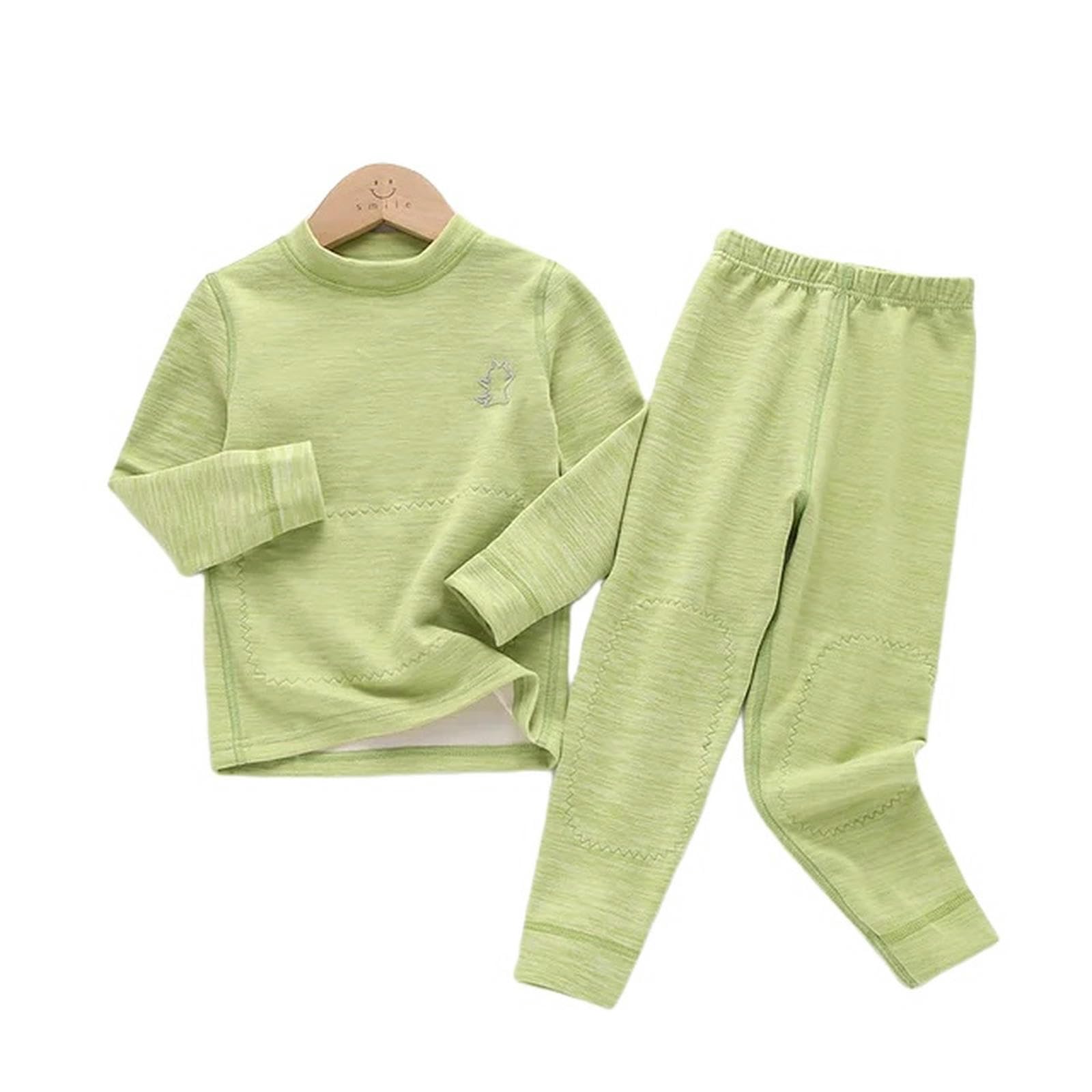 Zonto Winterunterwäsche für Kinder Frühling Und Herbst Kinderanzug Modische Jungen Und Mädchen Thermische Unterwäsche Set Süßigkeiten Farbe Heimkleidung 2-Teiliges Set-Blau-15-16T (Größe180)