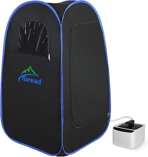 TOREAD Sauna de cuerpo completo 300D lona, tienda plegable de saunas de vapor con 2.6L y 1000W generador de vapor control remoto