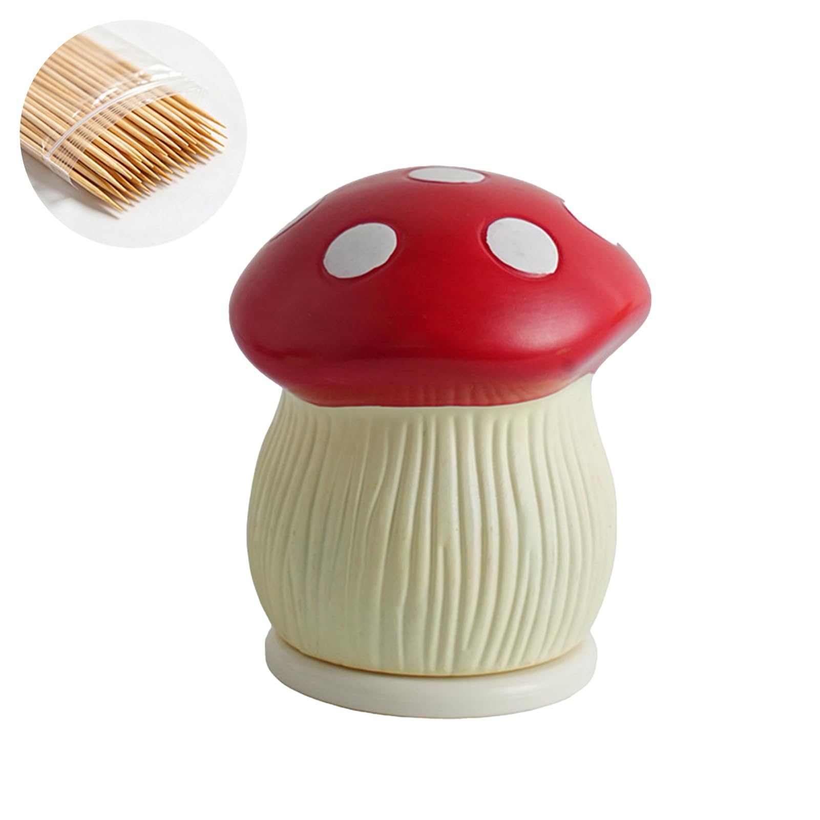 bayicie Red Mushroom Toothpick Holder Decorative Tooth Picks Box Home Office Kitchen Toothpick Dispenser Storage Container Housewarming