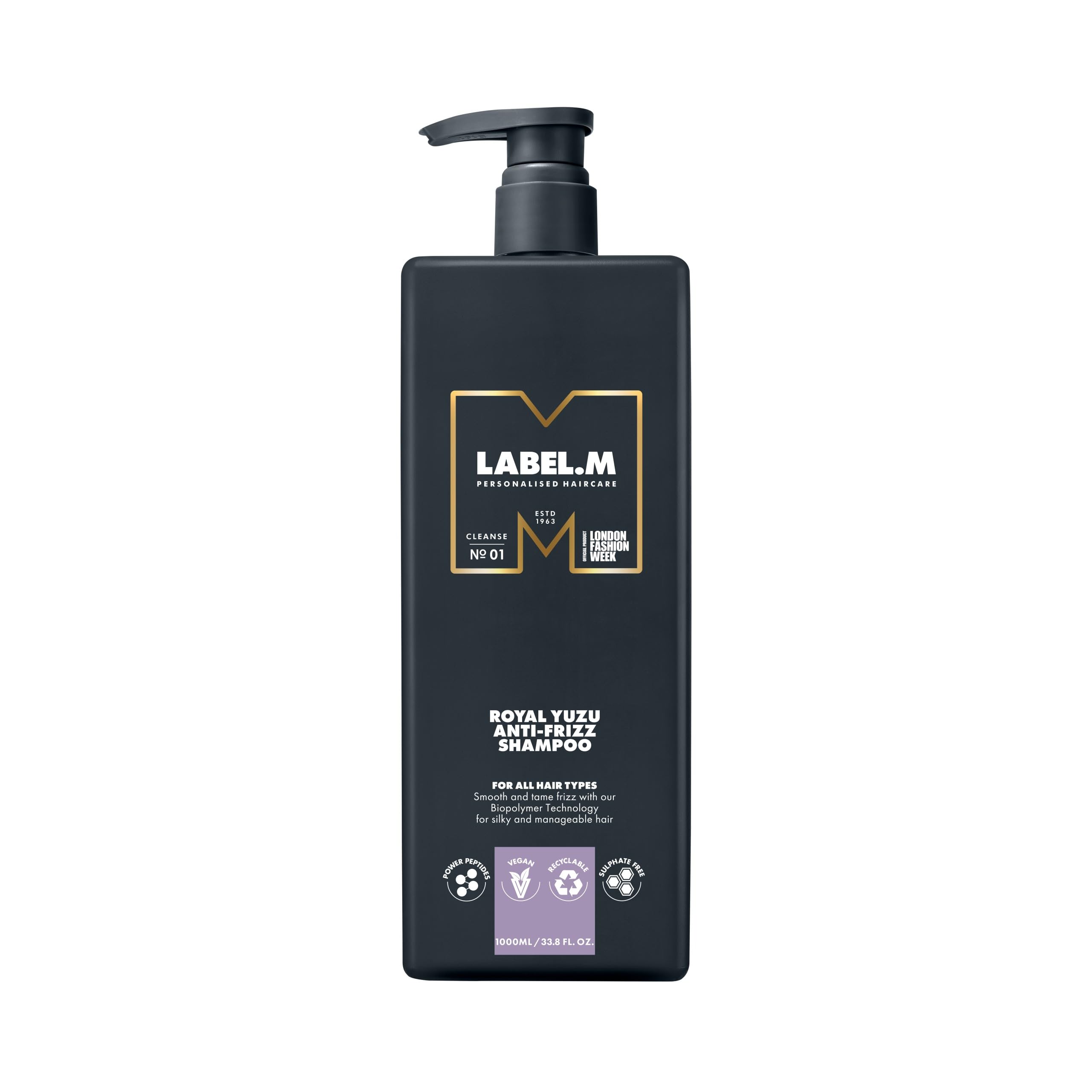 LABEL.M Royal Yuzu Anti-Frizz Shampoo 1000ml – With Recyclable Pump