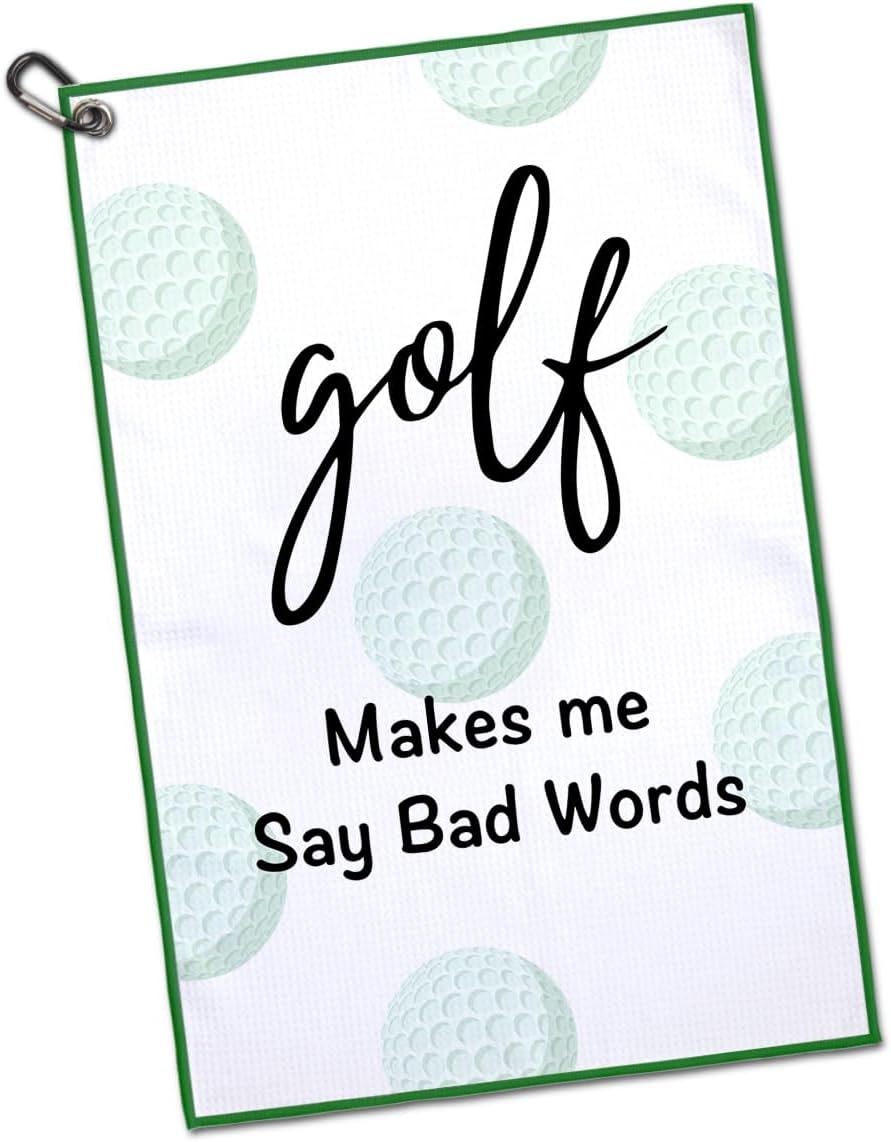 Get in Loser We're Going Golfing Printed Microfiber Golf Towel, Ladies Summer Swing Saying Print Golfing Towel, Golfer Bags Accessories Gifts for Ladies Golf Lover Aunt Mom Sister Golfer Fan