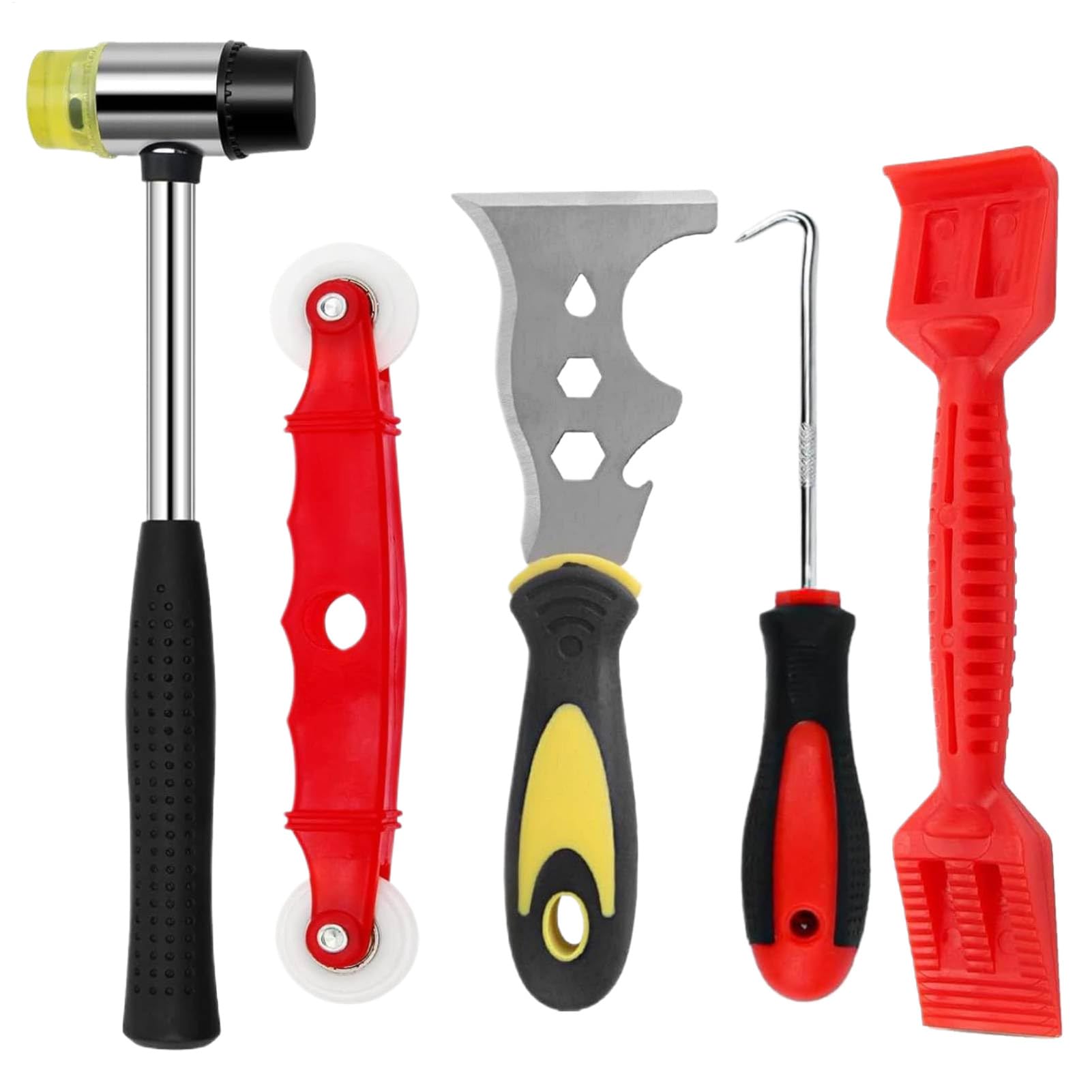 Juego de Herramientas para Vitrales | Kit De Herramientas De Montaje De Ventanas con,Accesorios De 5 Piezas para Renovación De Sellador Y Masilla En Reemplazo De Vidrios