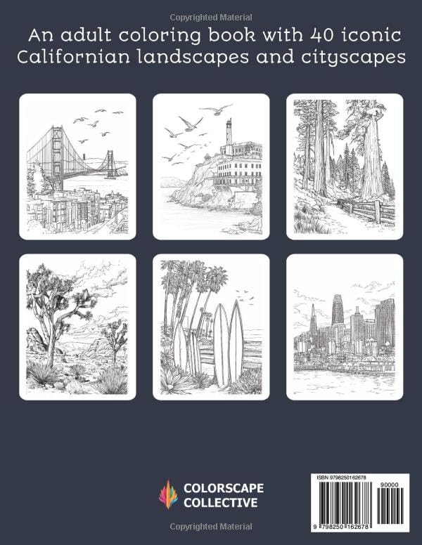 California Coloring Book for Adults: Detailed and Intricate Landmarks, National Parks & Landscapes | A Relaxing Travel Gift for California Lovers image 3
