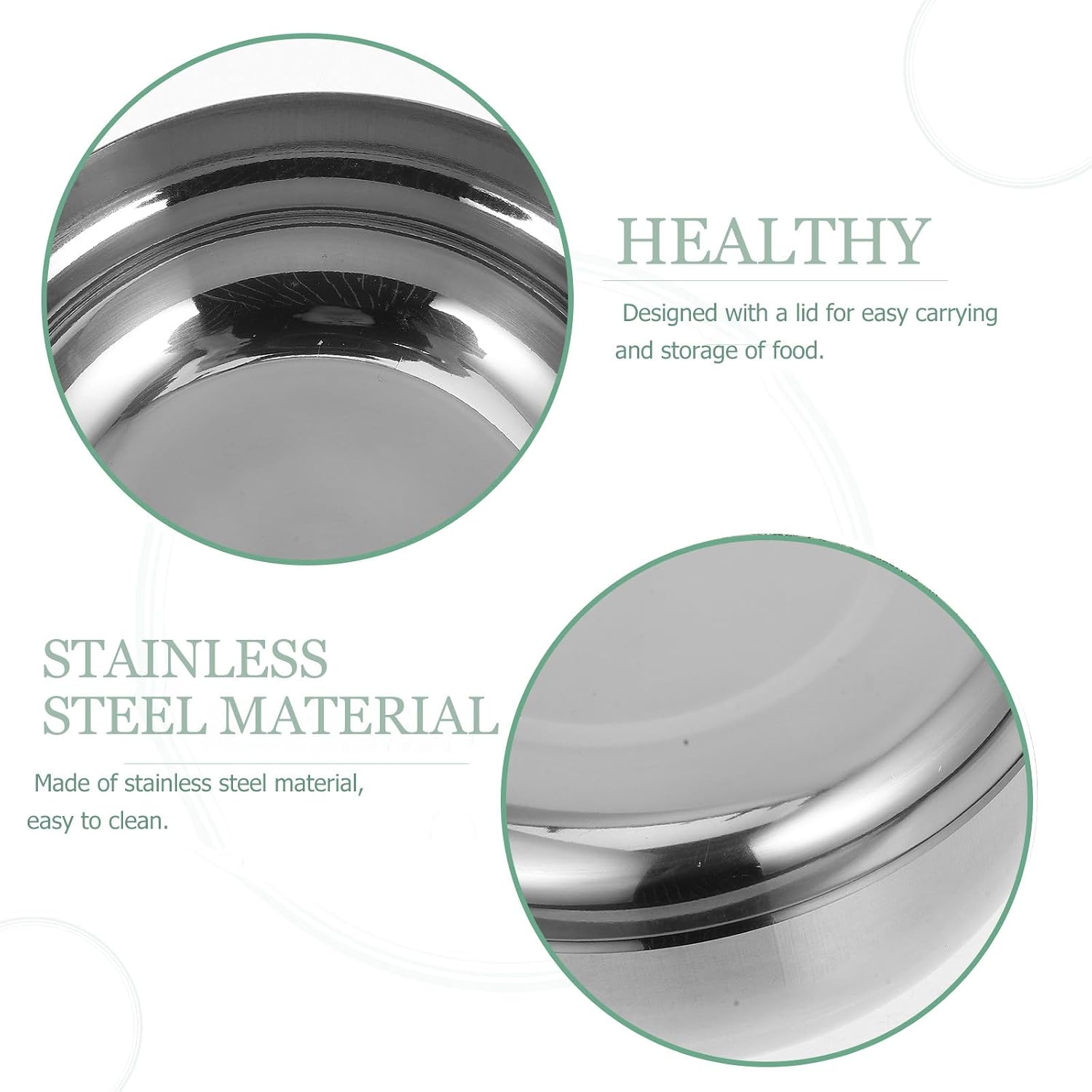 Rice Bowl Serving Bowl with Lid, Stainless Steel Insulated