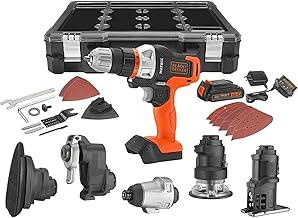 BLACK+DECKER 20V MAX MATRIX Taladro, Kit Combo de Herramientas Eléctricas, 6-Herramientas, Set de Herramientas Inalámbricas (BDCDMT1206KITC)