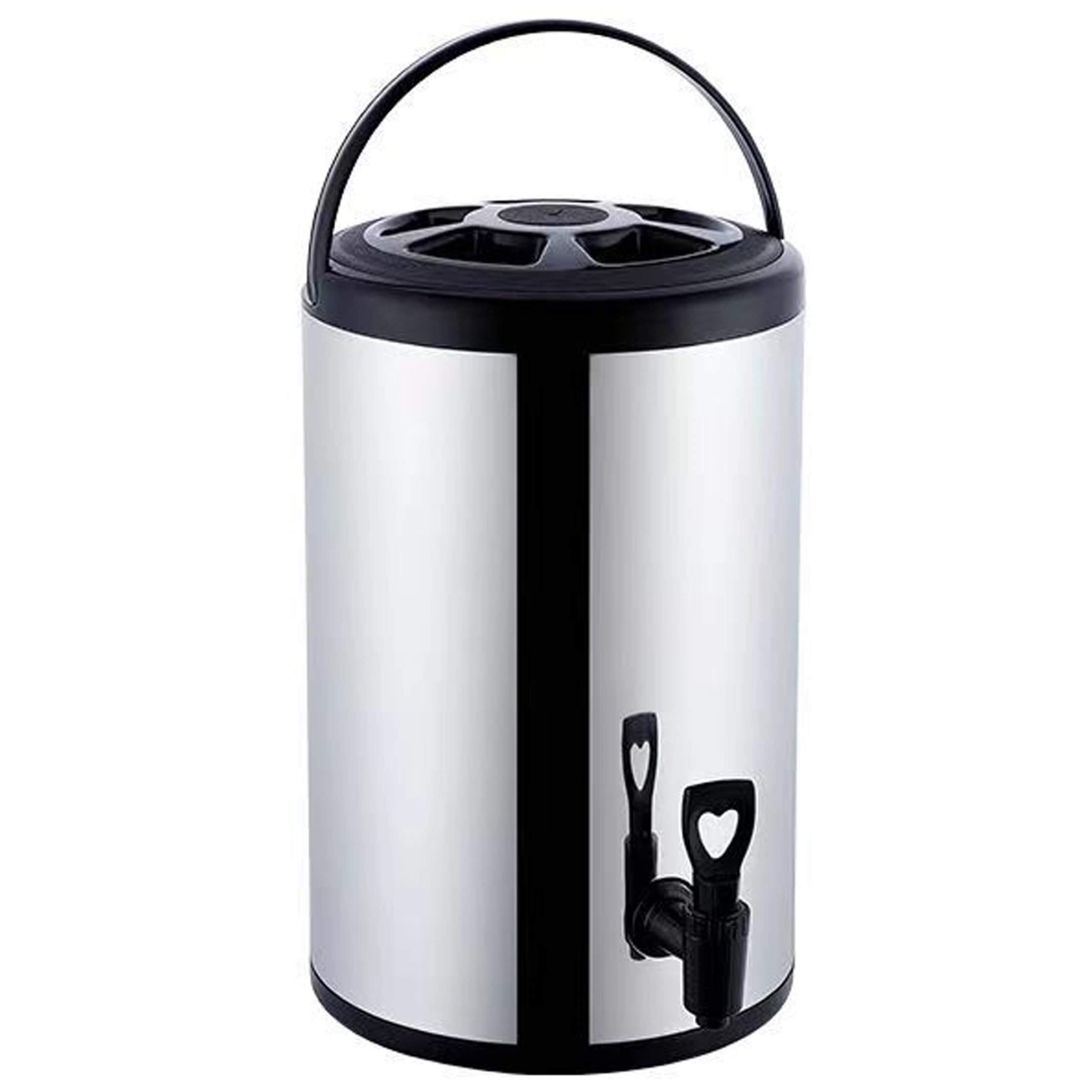 Ngbbby Insulated Beverage Dispenser, 6L Large Stainless Steel Coffee Urn With Long-lasting Temp Retention For Food Stalls & Breakfast Shops, Black, Hot Water Urn