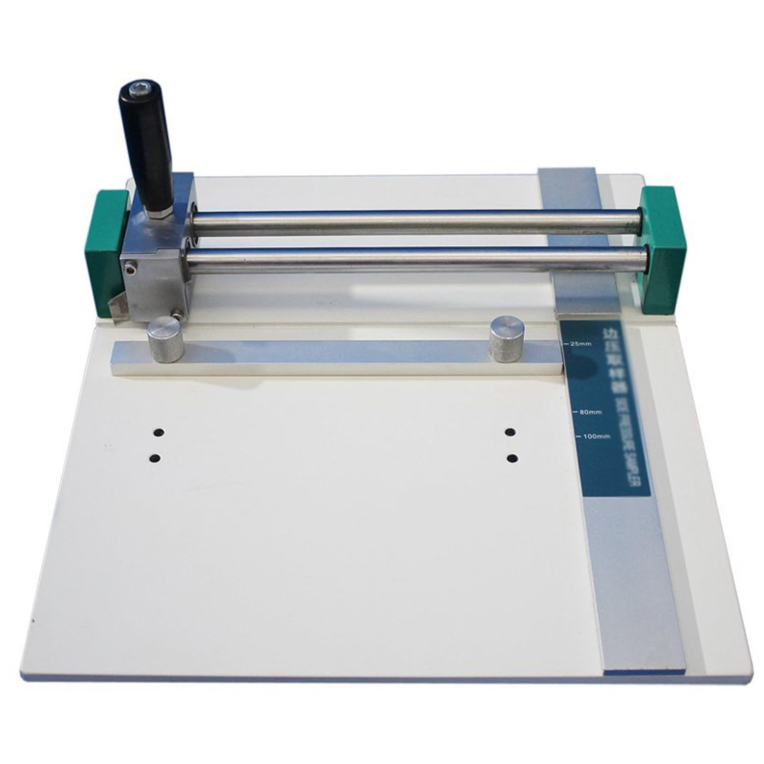 Taglierina per campionamento in cartone, campionatore di pressione dei bordi, 100 x 25 mm, spessore 0-18 mm, lunghezza 220 mm, per test di resistenza allo schiacciamento dei bordi
