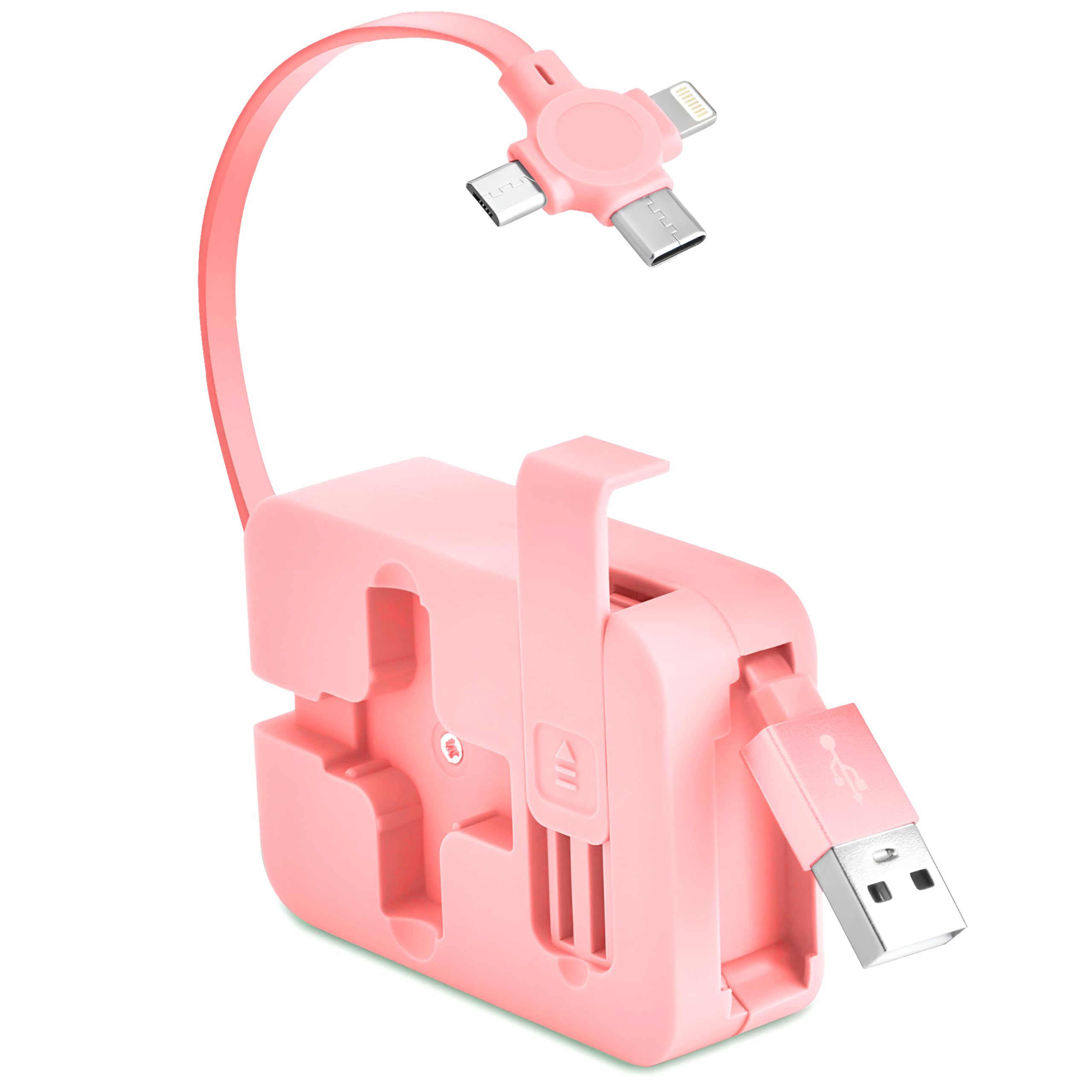 PRIME PICK Multi Retractable 2.4A Fast Charger with Phone Holder |Multiple Charging Cable| 3-in-1 USB Charger |Type C | Micro USB for All Android and iOS Smart Phones (Pink) (B0CW3JYCRZ) Amazon Price History, Amazon Price Tracker
