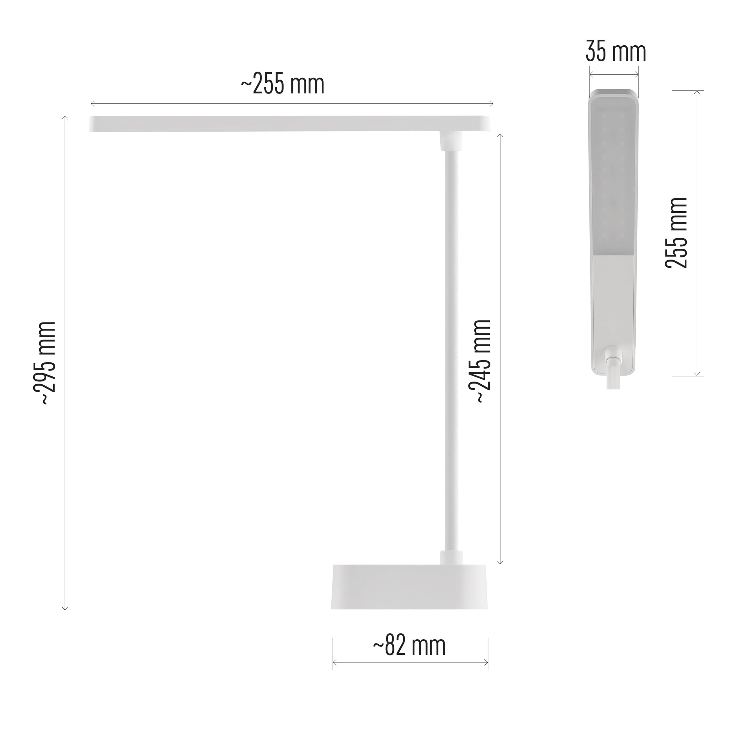 EMOS Lucy akumulatorowa lampa biurkowa LED, ładowana przez USB, czas świecenia 96 h, moc 2 W, jasność 100 lm, bezprzewodowa, giętka, bezstopniowe ściemnianie, kabel USB do ładowania 1 m, biała