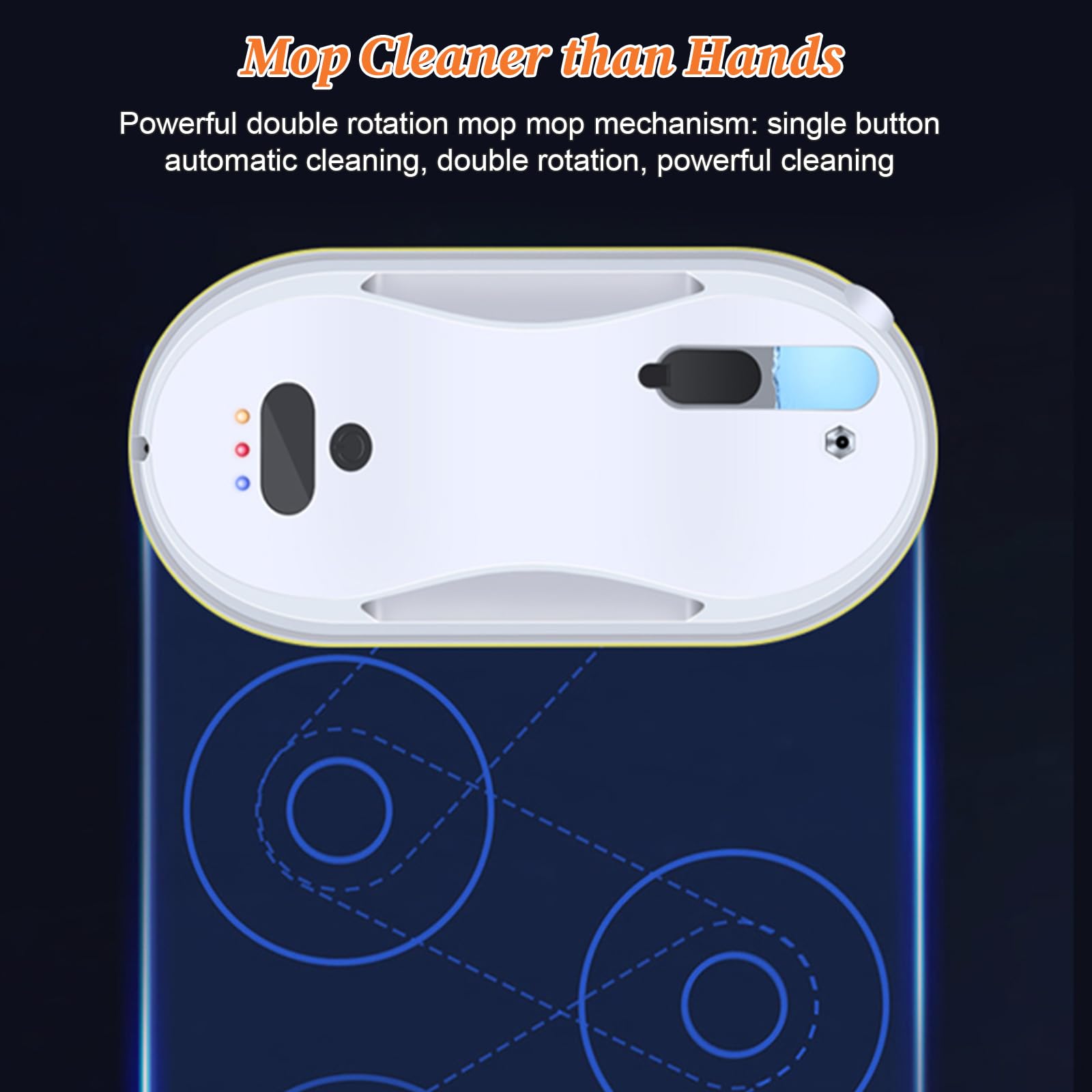 Window Cleaner Robot with Water Spray Window Cleaning Robot Window Cleaner with Automatic Water Spray Glass Cleaning Robot 5600Pa Sunction Power for Windows/Tiles/Class Door (White) — view 5