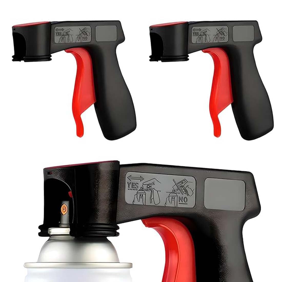 DWFEYOI Spritzpistolen Griff Set - 2-teiliges Zubehör Für Farbspritzmaschinen Mit Bequemem Halter Für Sprühdosen