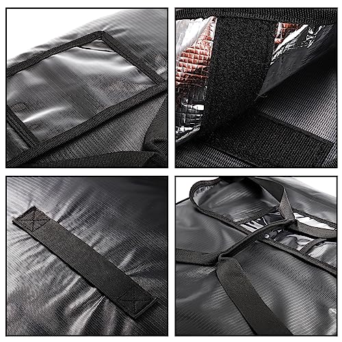 Deayou DE-BLACKPIZZABAG-20IN Pizza Bag, Pizza And Food Delivery Bag, Professional Thermal Pizza Warmer Bag thumb #4