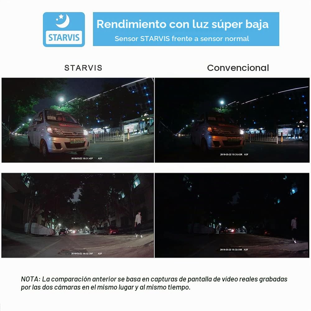 VSYSTO Doble canal motocicleta video conducción grabadora Dash Cam delantera y trasera 1080P moto cámara 130 grados, con WiFi, visión nocturna