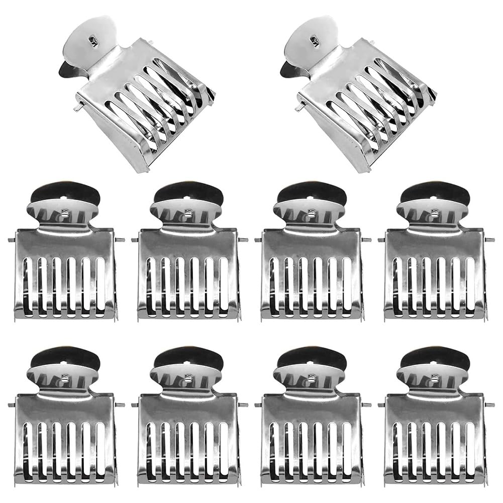 Aundhegrtt As Shown 10-Pack Stainless Steel Queen Bee Clips Cage Catcher Professional Beekeeper Equipment Supplies For Beekeeping