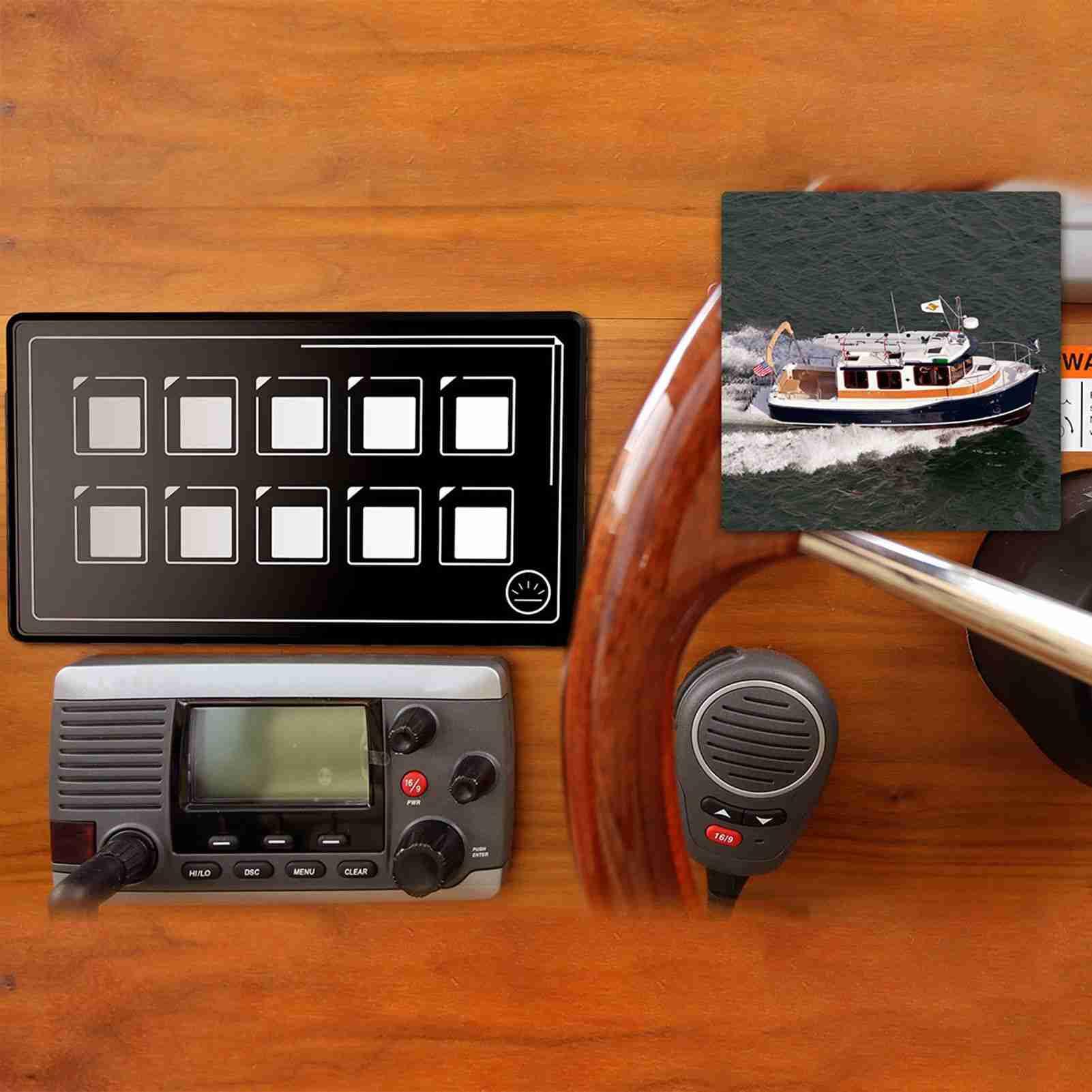 Schalter Panel Schalttafel 10P Membransteuerung Bluetooth APP Steuerung LED Hintergrundbeleuchtung Touch Wasserdichter Wohnmobilboote
