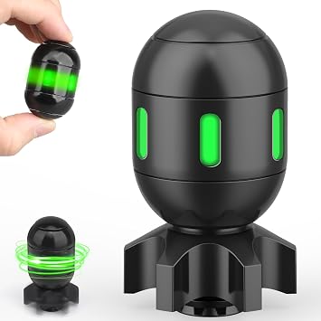 Atomic Bomb Fidget Spinner for Kids Adults, Transformable Fidget Toy with Luminous Light for Stress Relief, Cool Glow in Dark Desk Decor, Perfect Birthday for Dad Boys Men