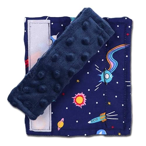 Miniatura 2 de DILIMI Funda para cinturón de seguridad de automóvil espacial para bebé, suave y cómodo, cojín para cinturón de seguridad para niños, con bonito