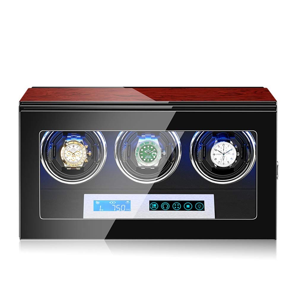 Orologi Auto -tornanti per 3 Orologi per Tutti Gli Orologi Meccanici Automatici con Motore Tranquillo e Luce a LED