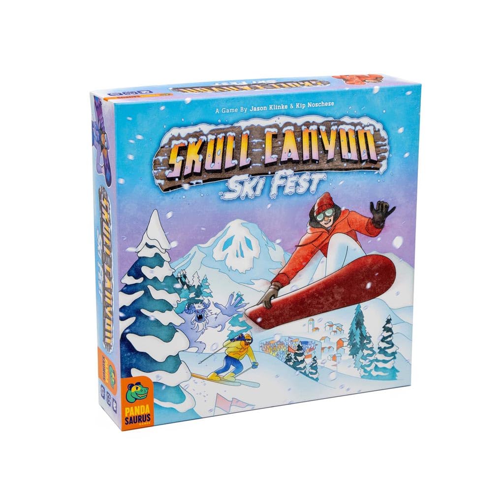 Pandasaurus Games Skull Canyon Ski Fest - Gioco da tavolo in inglese - Divertente gioco di sci per adulti e ragazzi - Età 14+ - Per 2-4 giocatori - 45-90 minuti - Inglese