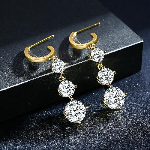 SBLING Cubic Zirconia Drop Earrings Wedding Earrings for Brides Bridesmaids, Bridal Dangle Earrings, Crystal Drop earrings for Women Jewelry Gifts3