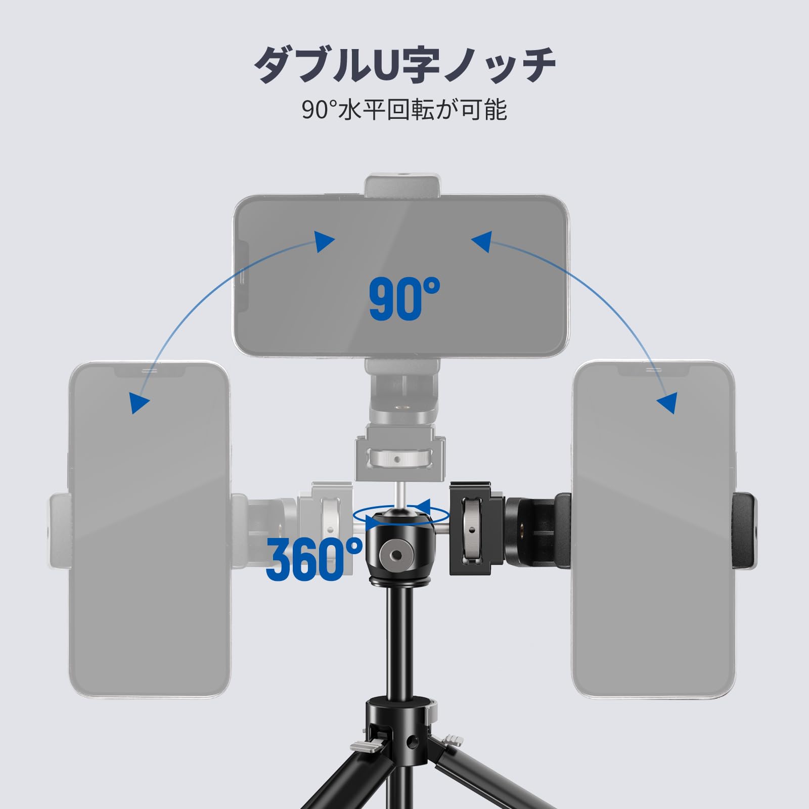 Amazon | NEEWER 金属製卓上ミニ三脚 デュアルコールドシューズ