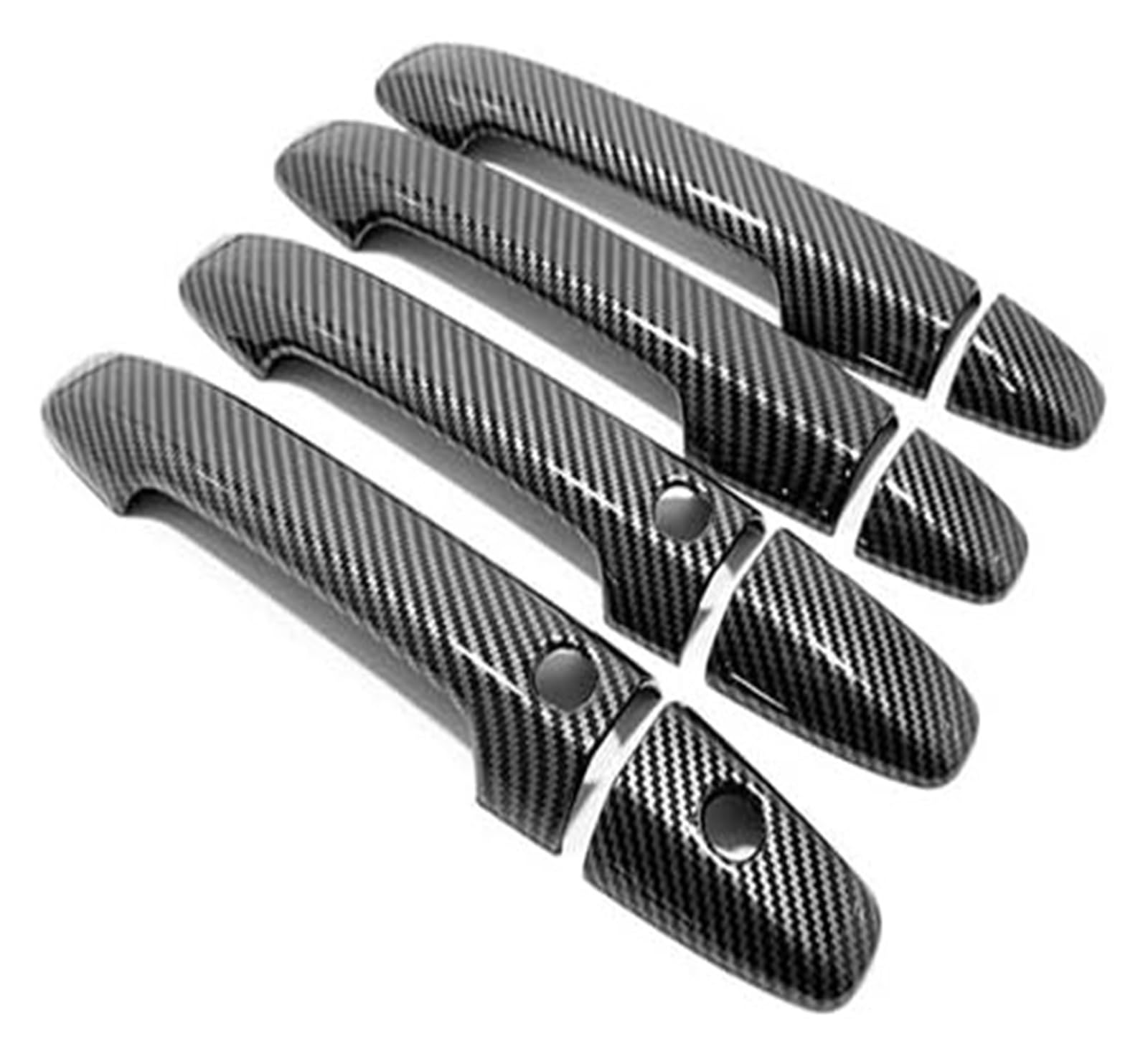 QWQTHGS Car Exterior Door Handle Cap for Odyssey 2015-2022 Car Side Door Handle Bowl Decorative Frame Sticker Exterior Accessories ABS Carbon/Chrome(Carbon Fiber a)