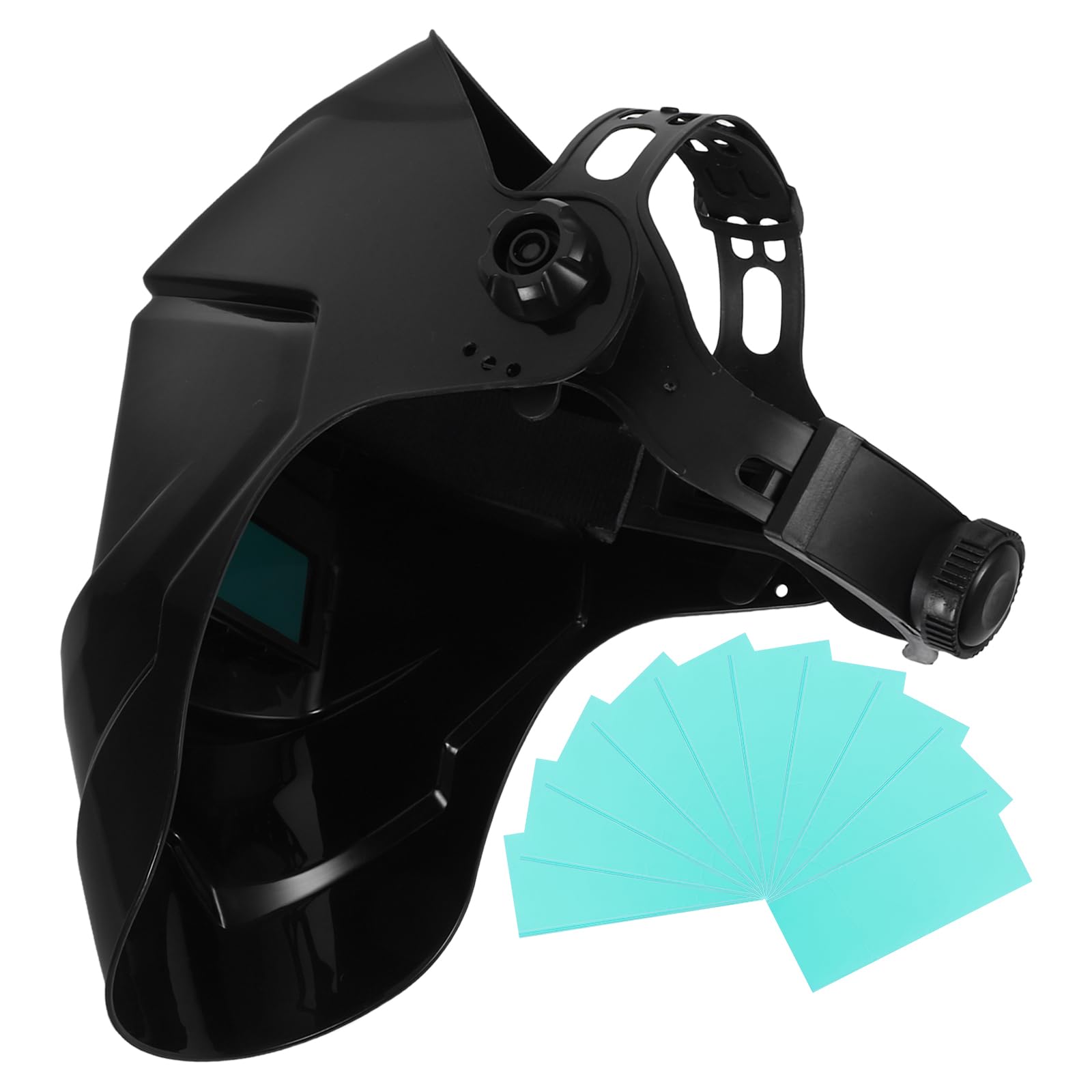 Maschera da Saldatura Resistente a Alte Temperature e Urti con Oscuramento Automatico Solare Materiale Pp PC Abs con Pellicole Protettive, per Vari Processi di Saldatura