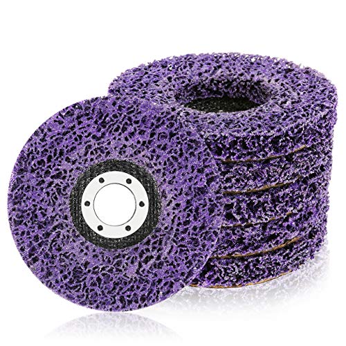 WICHEMI Rust Remover Wheel Remove Paint and Oxidation Poly Strip Disc Abrasive Stripping Wheel for Angle Grinder Clean Welds Poly Strip Wheel (5Pack - 4-1/2