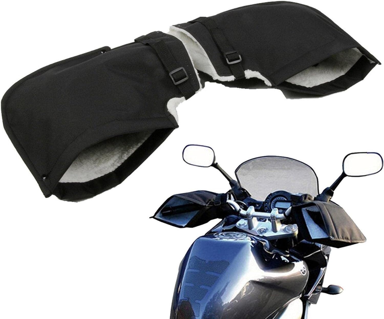 ArknAv Handlebar gloves for mobility scooter,Bike Muffs Windproof,Motorcycle Handlebar Muffs Gloves Waterproof Handlebar Gloves Winter Thickened Windproof Handlebar Gloves Hand Warmer