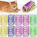 Komoyo 20 Piezas de Juguetes de Resorte para Gatos, Colorido Juego de Juguetes de Resorte para Gatos, Resortes en Espiral de Plástico, Juguetes para Gatos en Espiral
