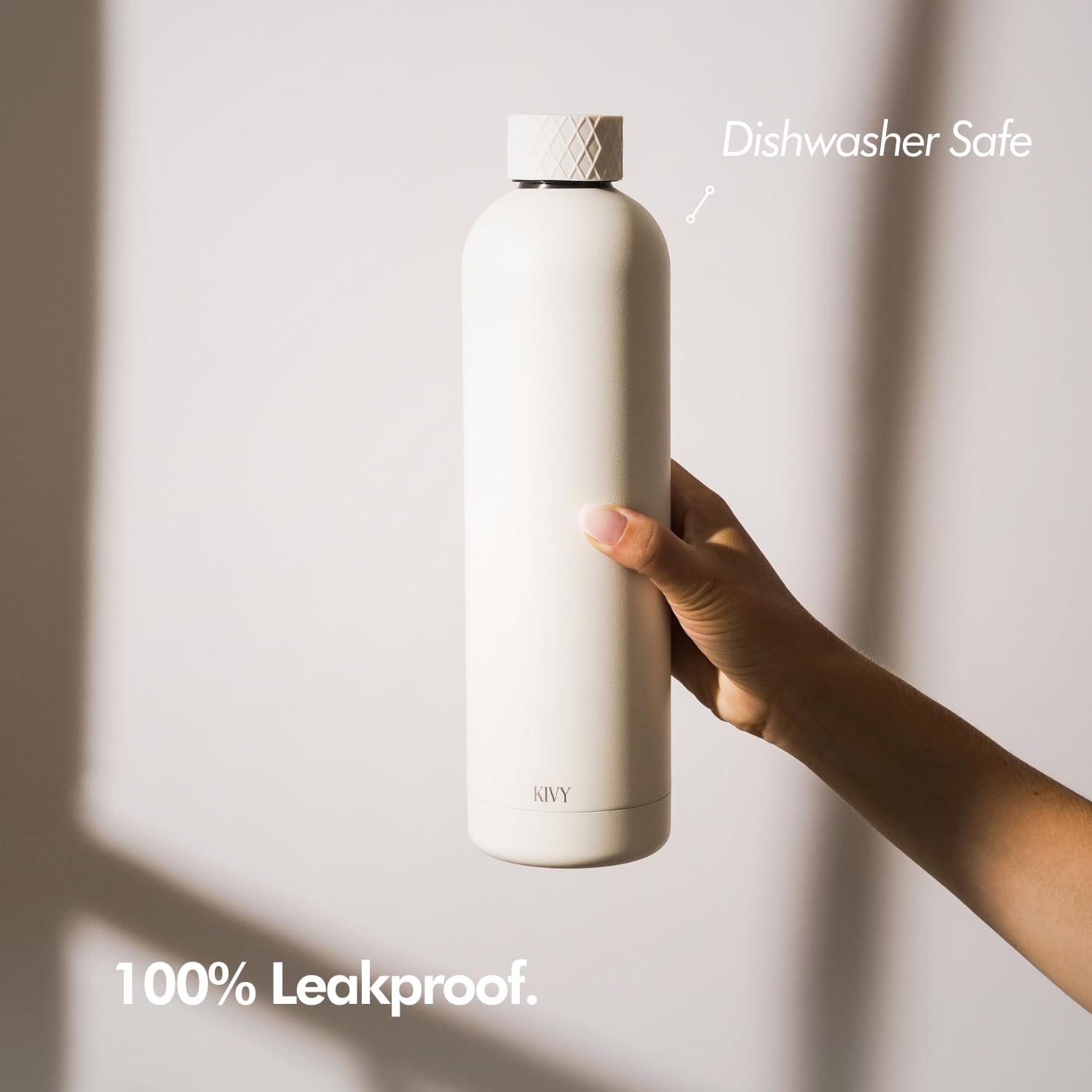 KIVY 32oz Stainless Steel Insulated Water Bottle - Leak Proof, Keeps Cold Up to 24 Hours, Hot Up to 18 Hours - 1 Liter Capacity, Premium Insulation, Patented Leakproof Lid