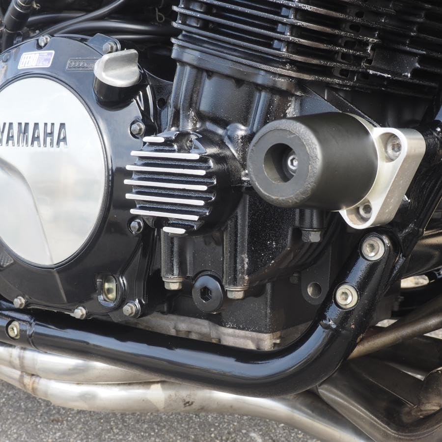 mc.maniac製 XJR400 XJR400R エンジンカバー 左右セット 黒 ポイント
