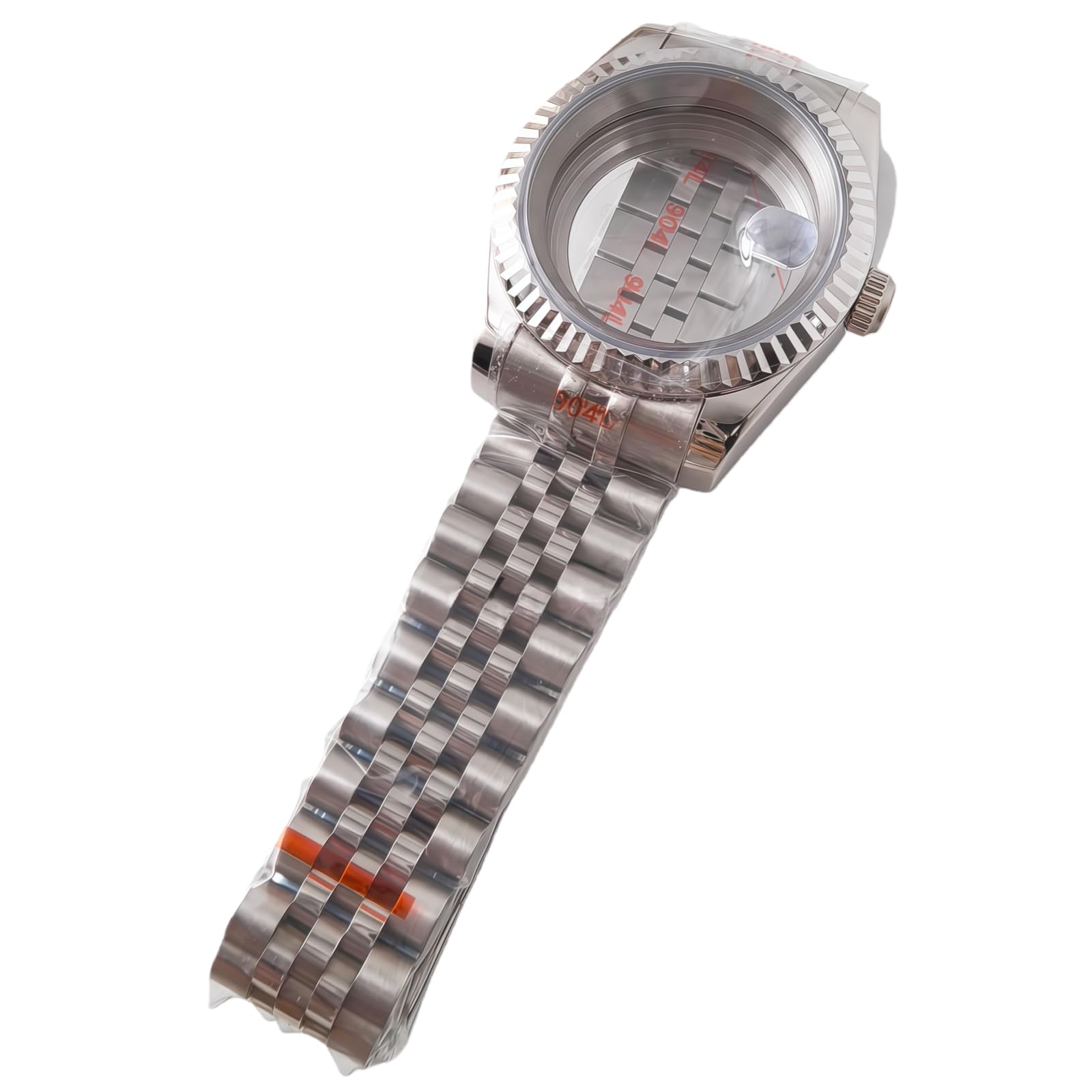 Ersatz Uhrengehäuse Set 36mm 39mm Geriffelte Lünette Saphirglas Sichtboden Massiv NH35 NH36 NH34 Kompatibel für Rolex Datejust/Oyster Perpetual-2 39MM