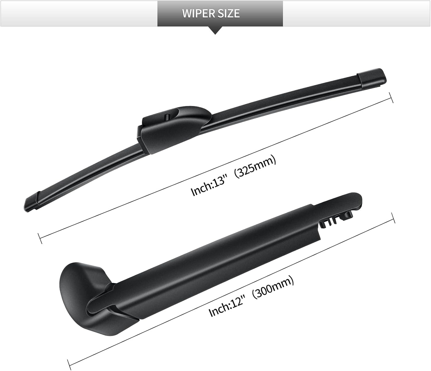 Replacement for Maserati Levante Rear Windshield Wiper Blade and Arm Assembly-Car Back window wiper Arm Blade Complete Set