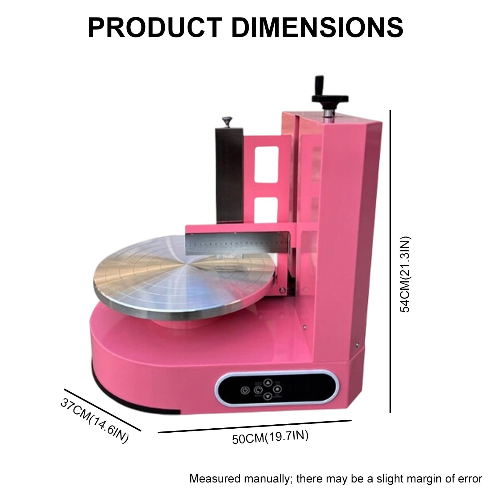 Torta Giradischi Automatico Macchina, Giradischi Automatico per Torte, per Decorare, Livellare E Spalmare La Crema, per Cottura Professionale Pink