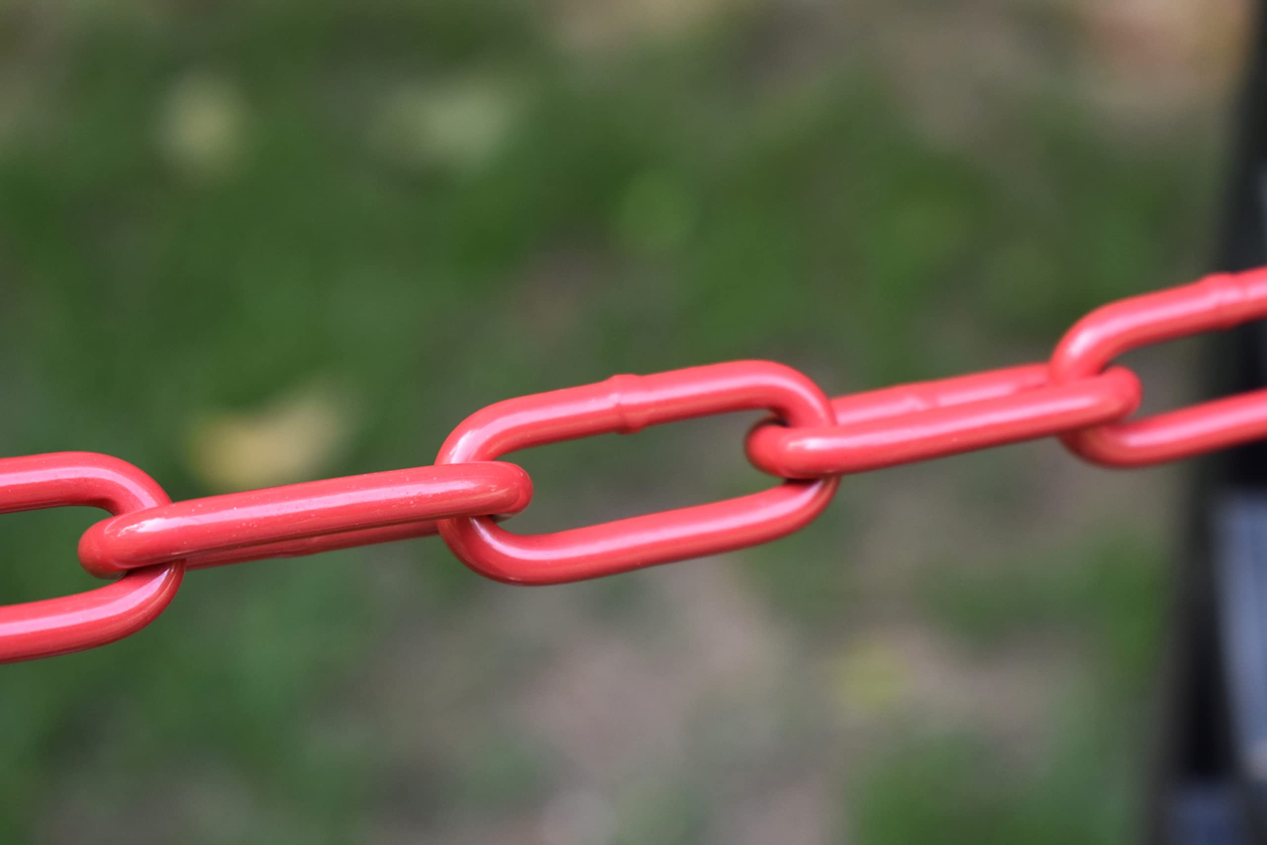 Cadena de Barrera Rojo-Blanco 10M - Eslabones de Acero 5mm, Seguridad y Advertencia para Construcción y Estacionamiento(10 metros) | Cadena de advertencia de acero, con hebilla de conexión, ideal para obras, aparcamientos y eventos