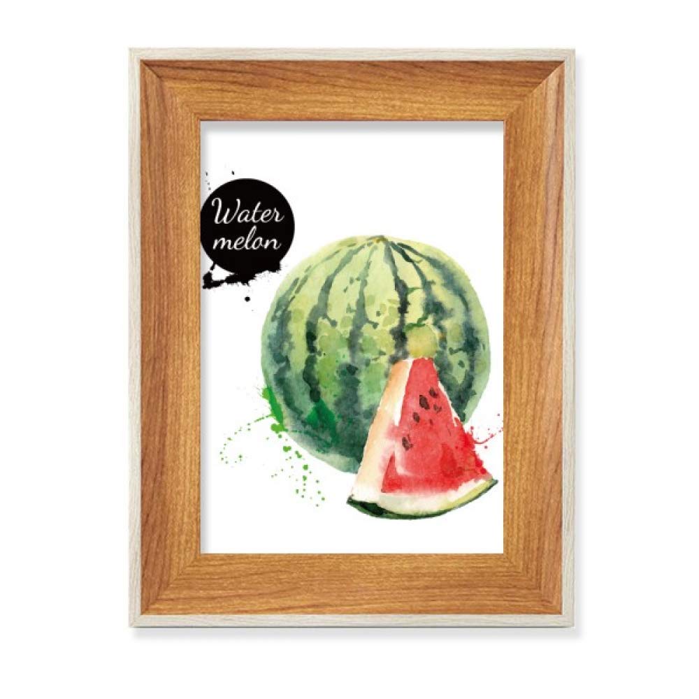 Peinture aquarelle pastèque cadre bois de bureau pour rompre la monotonie