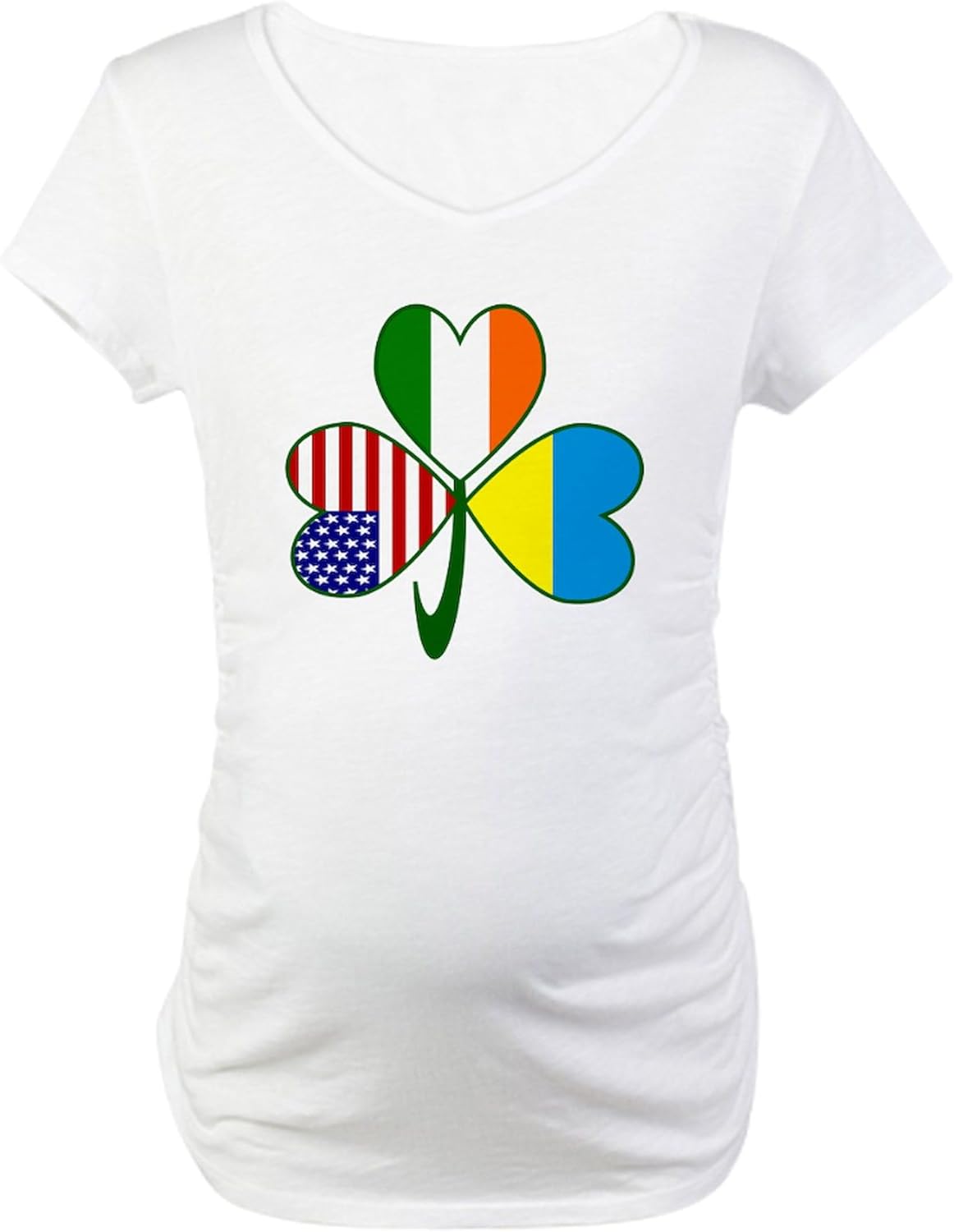 CafePress Shamrock of Ukraine Maternity T Shirt Women's Maternity Ruched Side T-Shirt