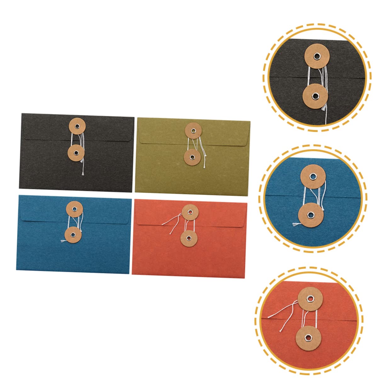 TEHAUX Lot De 4 Pochettes En Papier Multifonctions Pour Courrier De Rangement Pour Dossiers D'étudiants Utilisation Bureau 8 Pièces X 4
