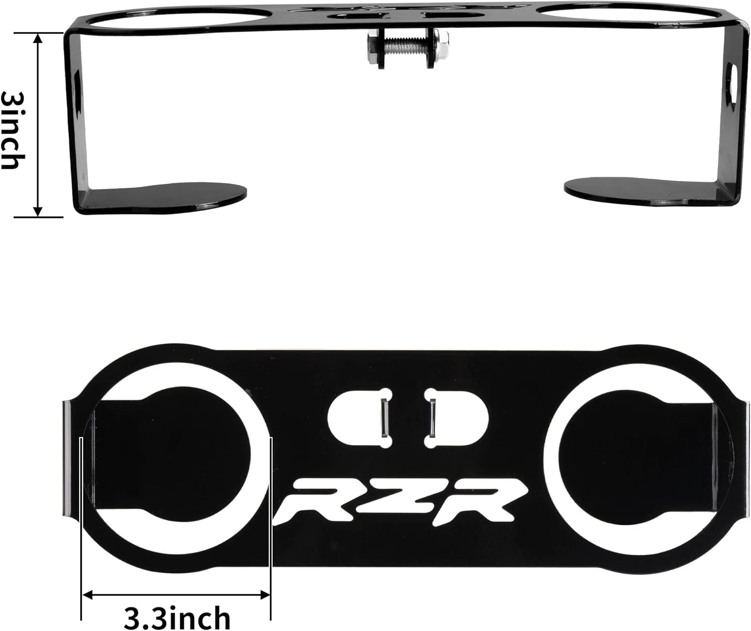 Kihor Polaris RZR Garb Bar Cup Holder, Passenger Garb Handle Drink Cup Holder Compatible with Polaris RZR 900/570 / 800 / XP 1000 / XP Turbo,Black