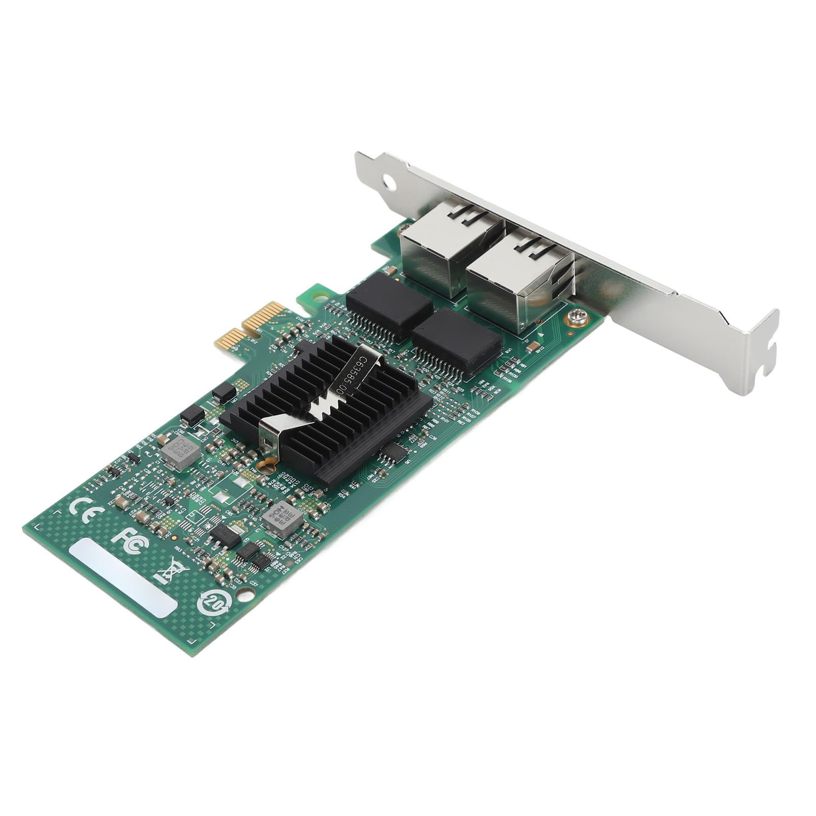 Carte Réseau RJ45, Carte Réseau Gigabit PCIE X1 Double Port 10/100/1000Mbps avec 2 Ports Ethernet RJ45 avec 4 Indicateurs LED