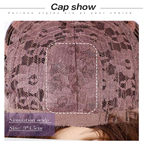 gazechimp 24 '' Mulheres Longo Ondulado Parte Média Loira Perucas