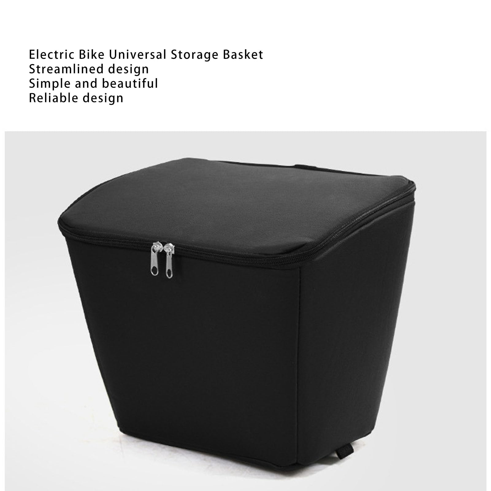 Panier de Vélo Avant, Grand Panier de Vélo à Dégagement Rapide avec Sac de Doublure étanche Noir, Panier de Vélo électrique en Métal Anti-poussière pour Adultes Femmes Hommes,