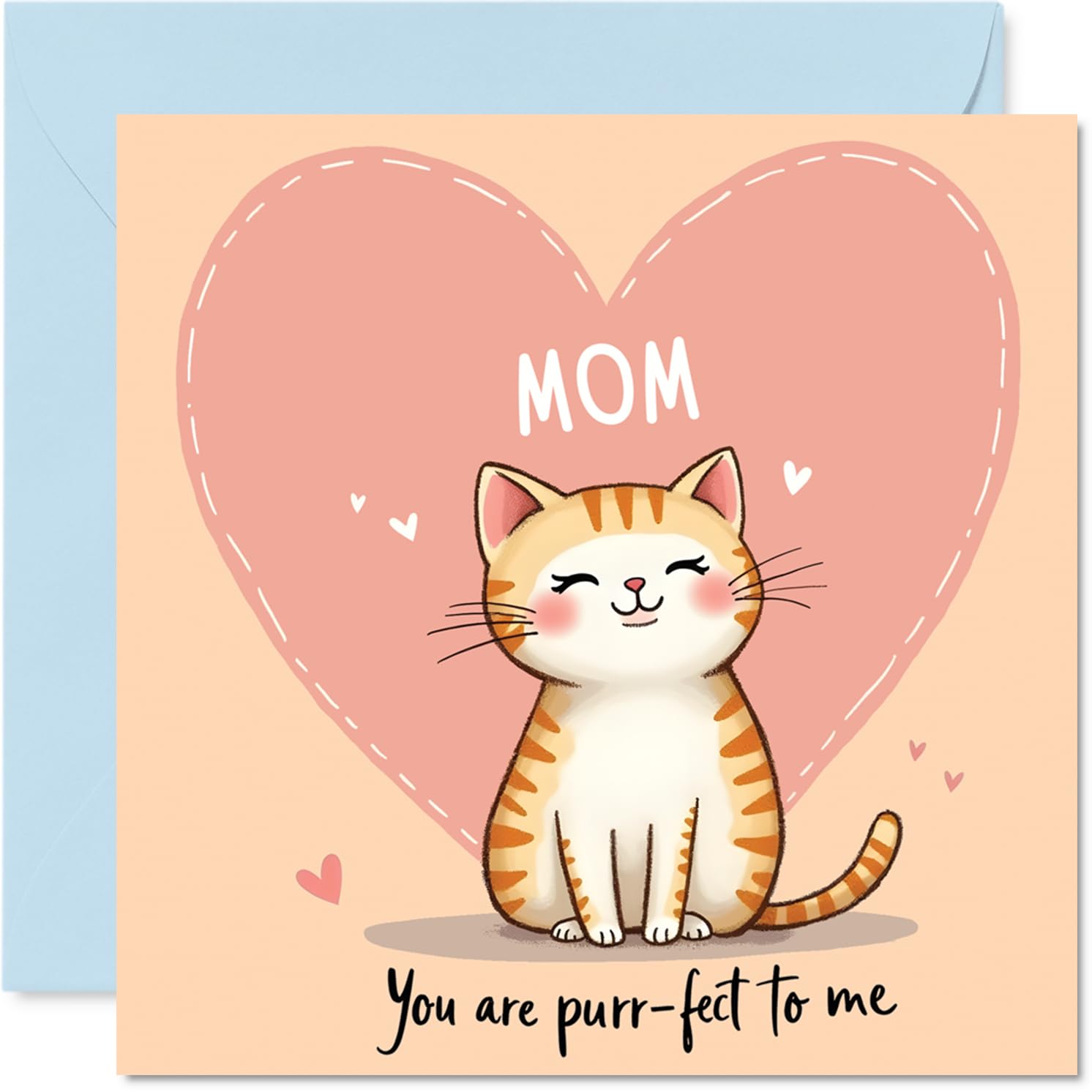 Mom Birthday Card - You are Purr-fect - Happy Birthday Cards for Mom from Son Daughter, 145mm Cat Bday Mothers Day Greeting Cards