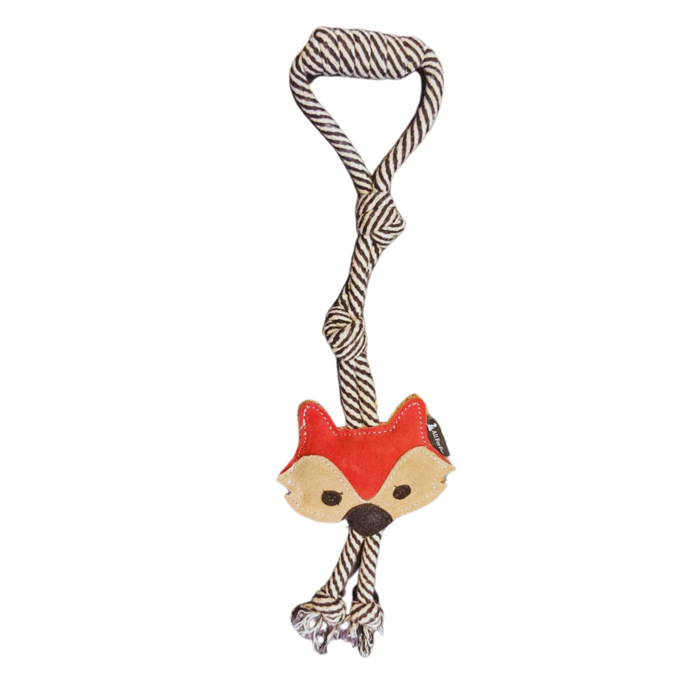 All For Fur Rock The Fox Dog Toy Premium Natural Suede Leather Chew & Rope Toy | Durable, Non-Toxic, Eco-Friendly Fun for All Dog Sizes (Small to XL) | Luxury Pet Accessory (B0D9P1BS9K) Amazon Price History, Amazon Price Tracker